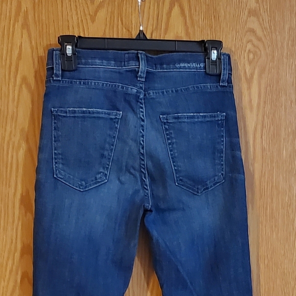 Current/Elliott The super highwaist ankle skinny jeans Sahara Destroy - Picture 9 of 13